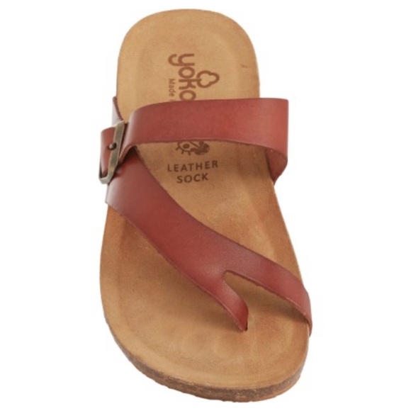 Yokono Shoes Yokono Leather Made In Spain Sandals Sz 65 Toe Loop